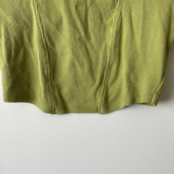Garage: Pale Green Long Sleeved Cropped Top. Soft Fabric. Size S. - Picture 4 of 4